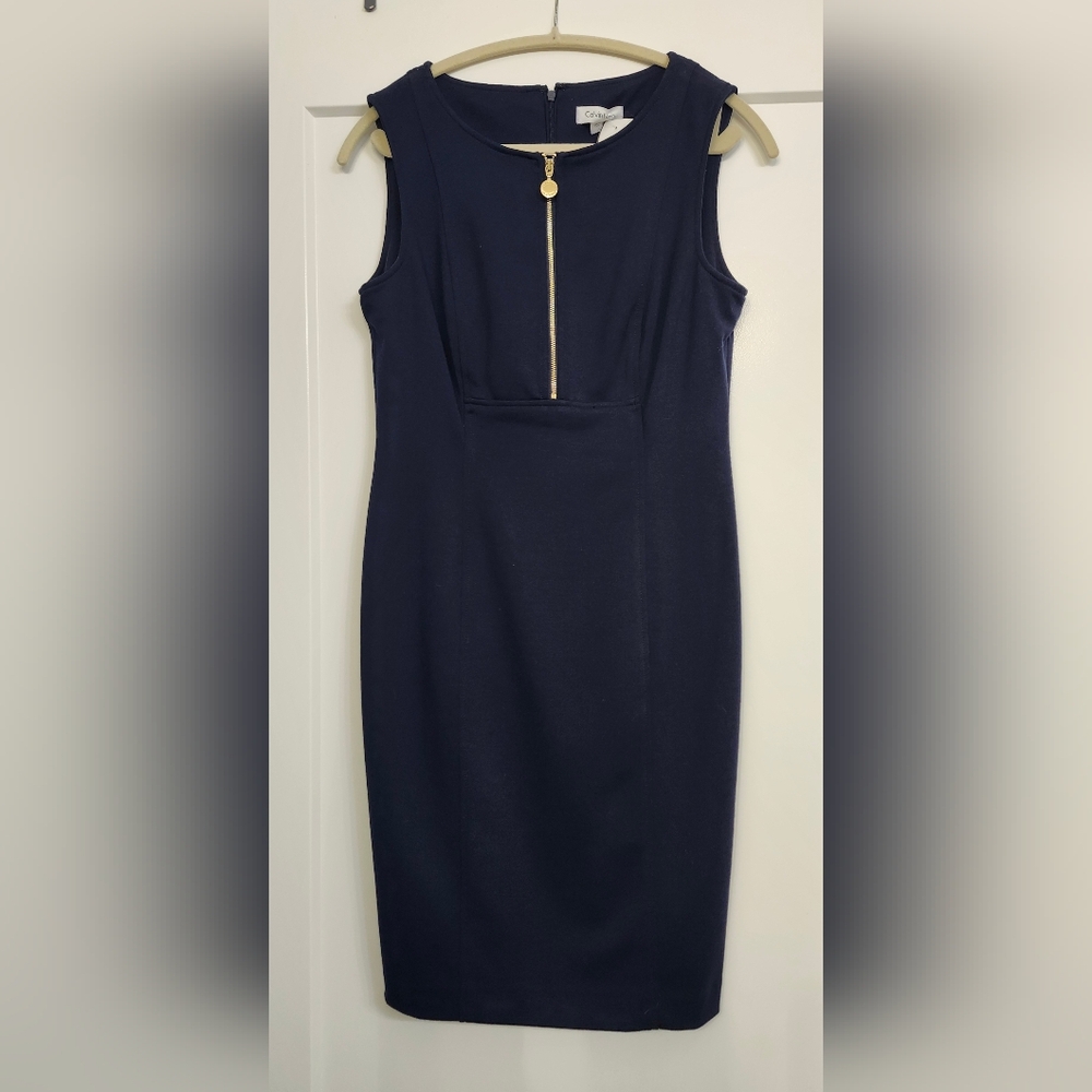Calvin Klein Dress In Navy